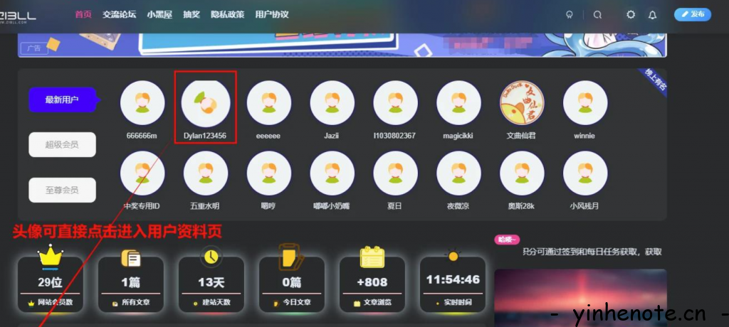 子比主题 - 首页会员优化小工具插件V1.0 - 银河笔记-银河笔记